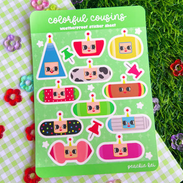 Colorful Cousins Sticker Sheet