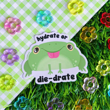 Hyrdration Frog Sticker