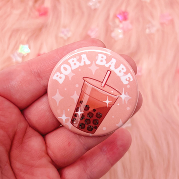 Boba Babe Pinback Button