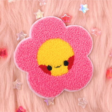 Happy Flower Iron on Patch