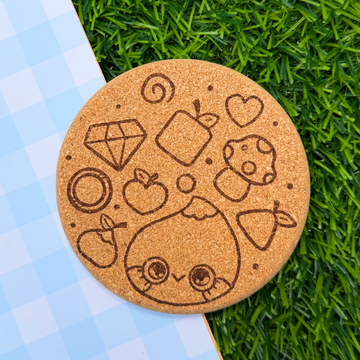 Virtual Baby Engraved Cork Coaster
