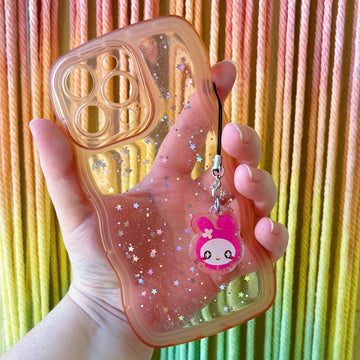 Pink Bestie Phone Charm