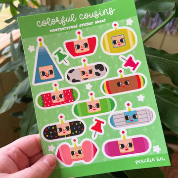 Colorful Cousins Sticker Sheet