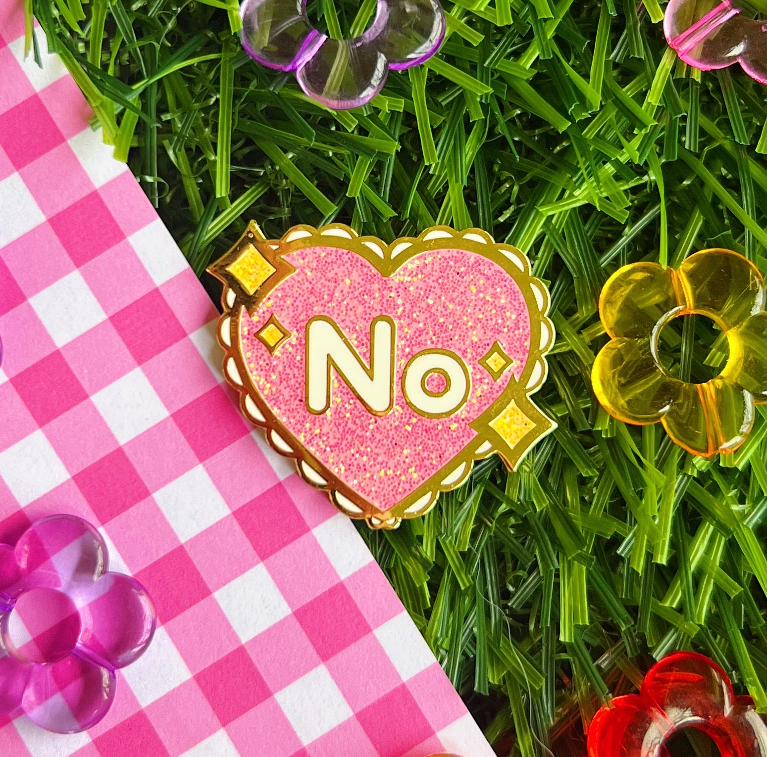 No Glitter Enamel Pin