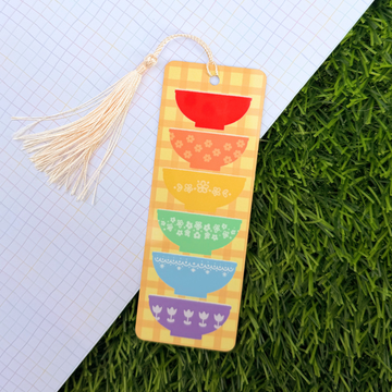 Vintage Bowls Metal Bookmark
