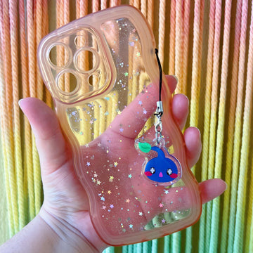 Blue Flower Friend Phone Charm