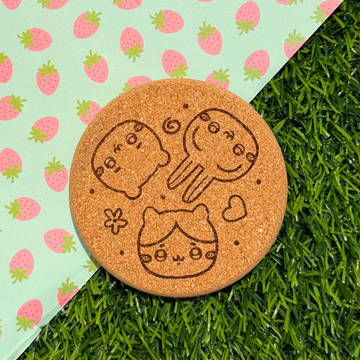 Best Friends Engraved Cork Coaster
