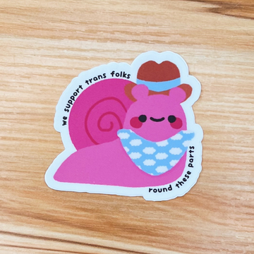 Trans Pride Snail Sticker
