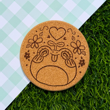 Froggy Engraved Cork Coaster