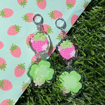 Berry Lucky Dangle Earrings