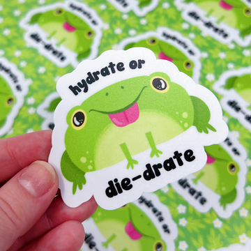 Hyrdration Frog Sticker