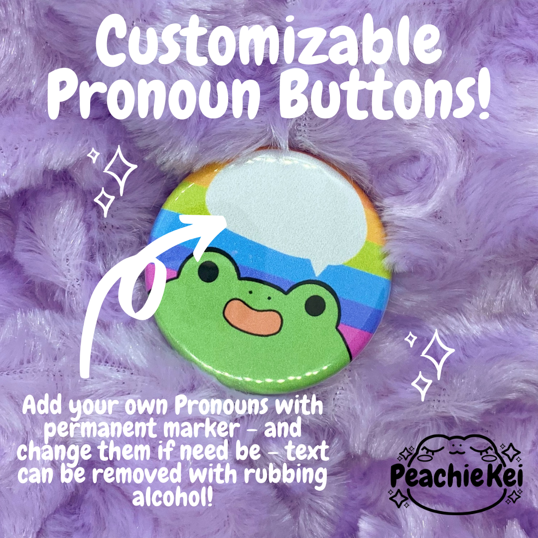 Add Your Own Pronouns Pride Button