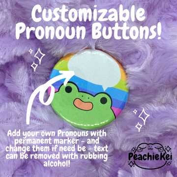 Add Your Own Pronouns Pride Button