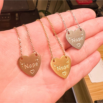 Nope Heart Necklace