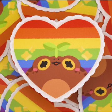 Rainbow Meep Heart Sticker