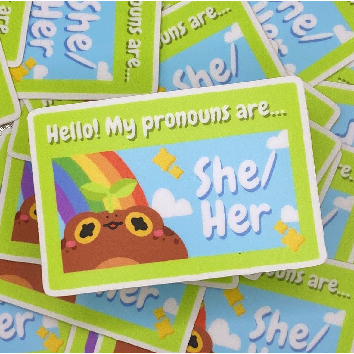 She/Her Meep Sticker