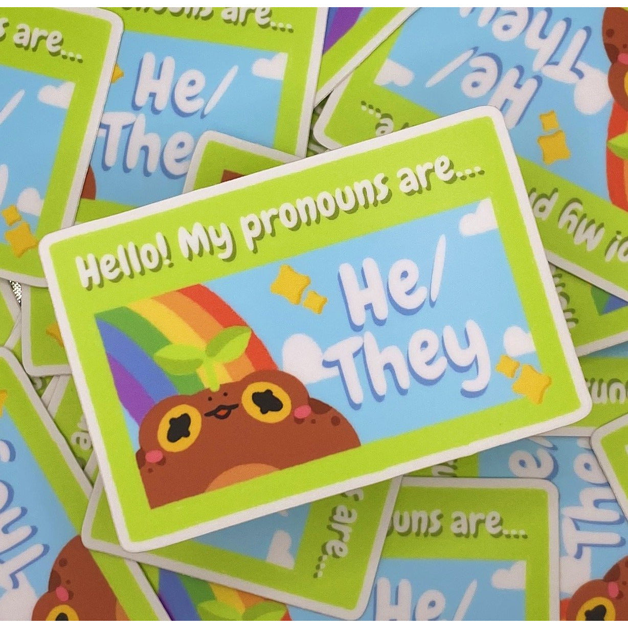 He/They Meep Sticker