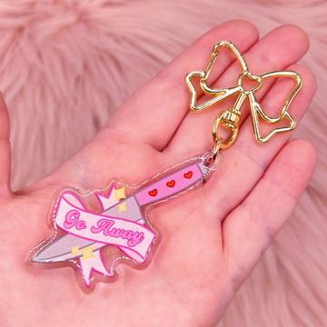 Go Away Acrylic Charm