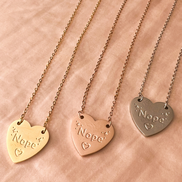 Nope Heart Necklace