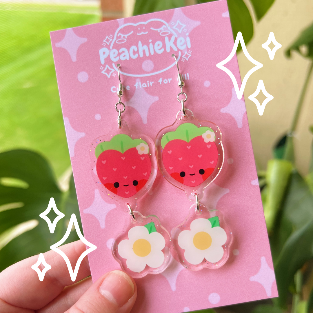 Strawberry Blossom Earrings